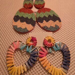 2 pairs of new earrings , cute pieces for spring/summer, new from Market.
